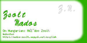 zsolt mados business card